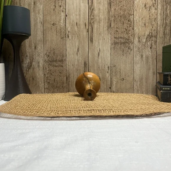 Vintage Small Bud Vase Brown Stoneware Rustic Minimalist Boho Decor - Picture 5 of 5